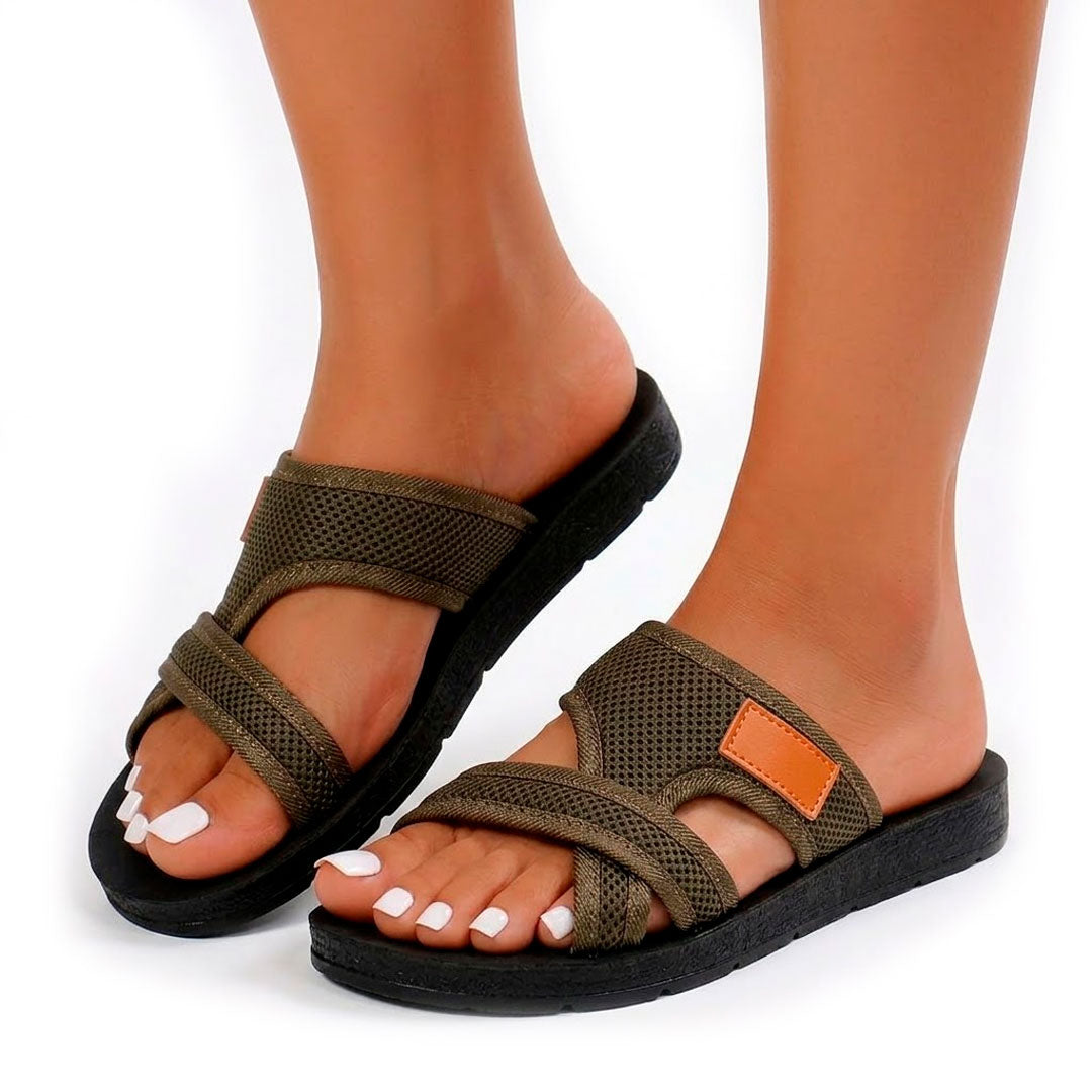 Women's Textured Mesh Slide Sandals Corvine