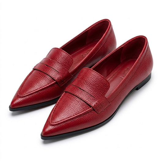 Women's Textured Pebbled Pointed Flats Corvine