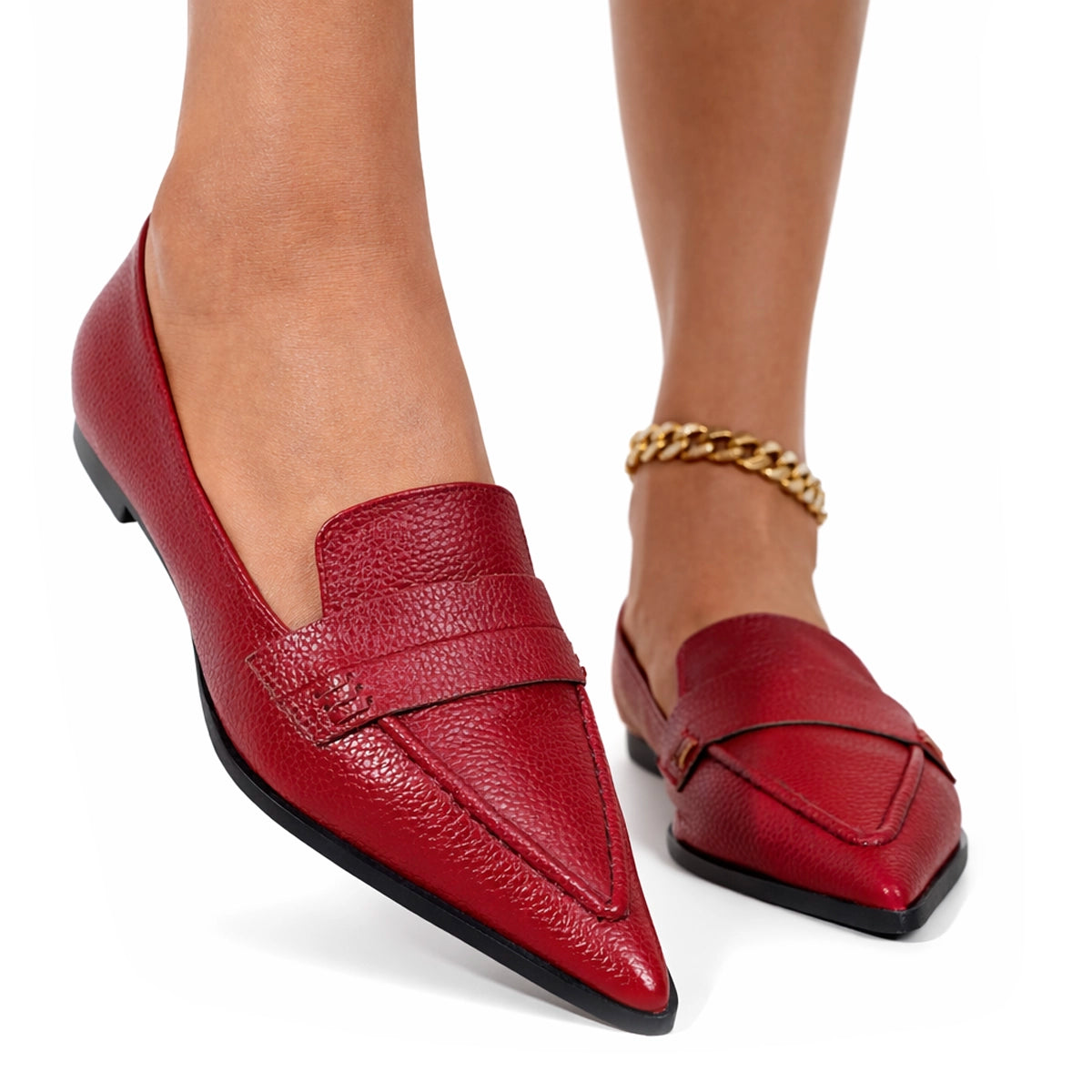 Women's Textured Pebbled Pointed Flats Corvine