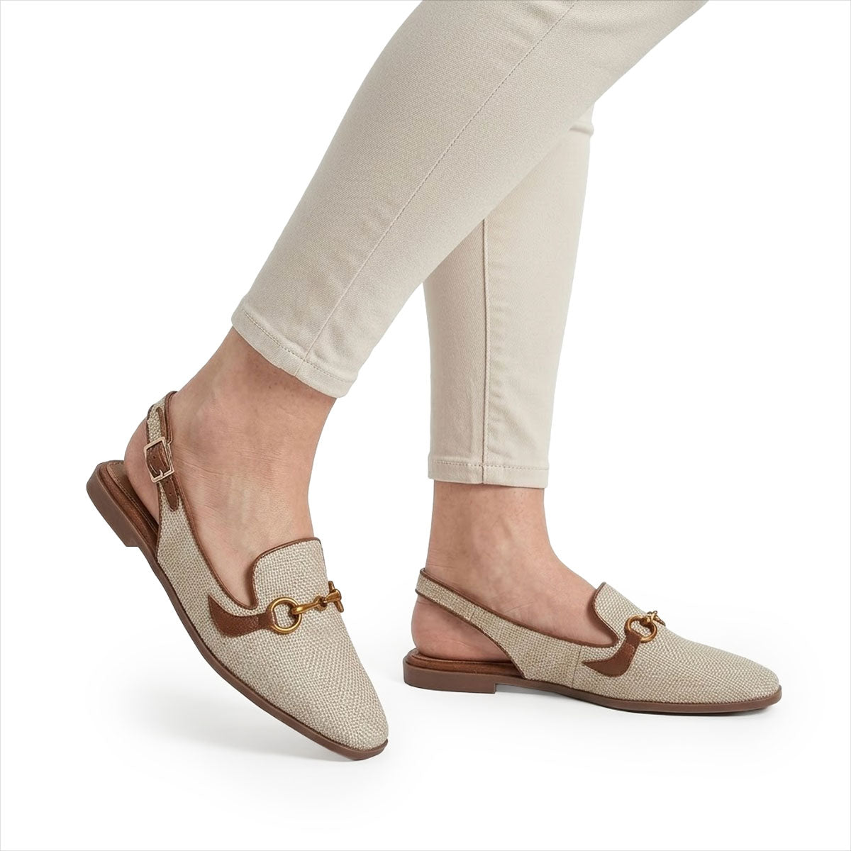 Women's Textured Slingback Loafers Corvine