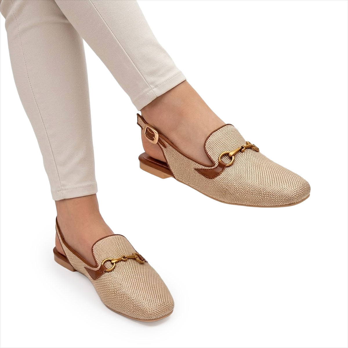 Women's Textured Slingback Loafers Corvine