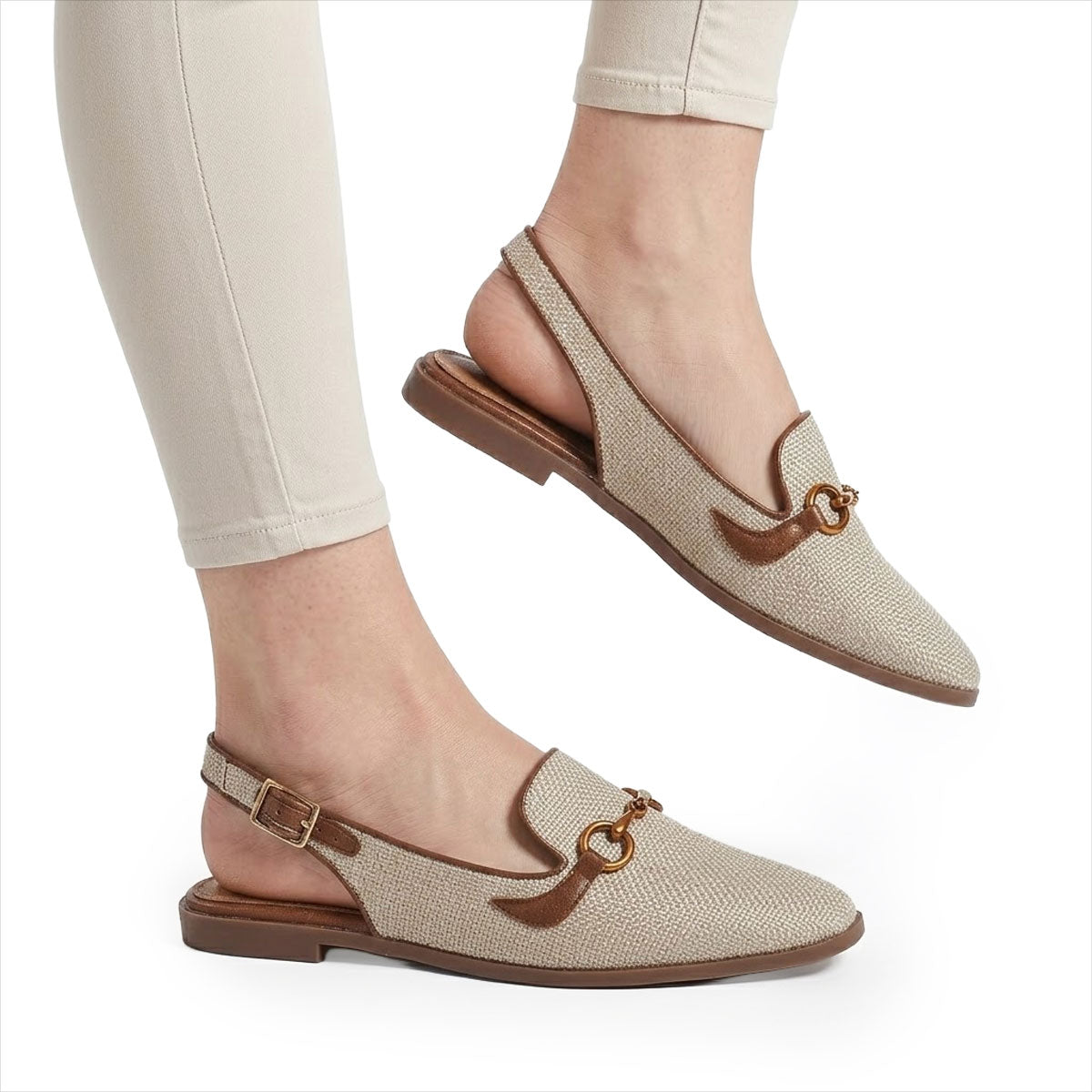 Women's Textured Slingback Loafers Corvine