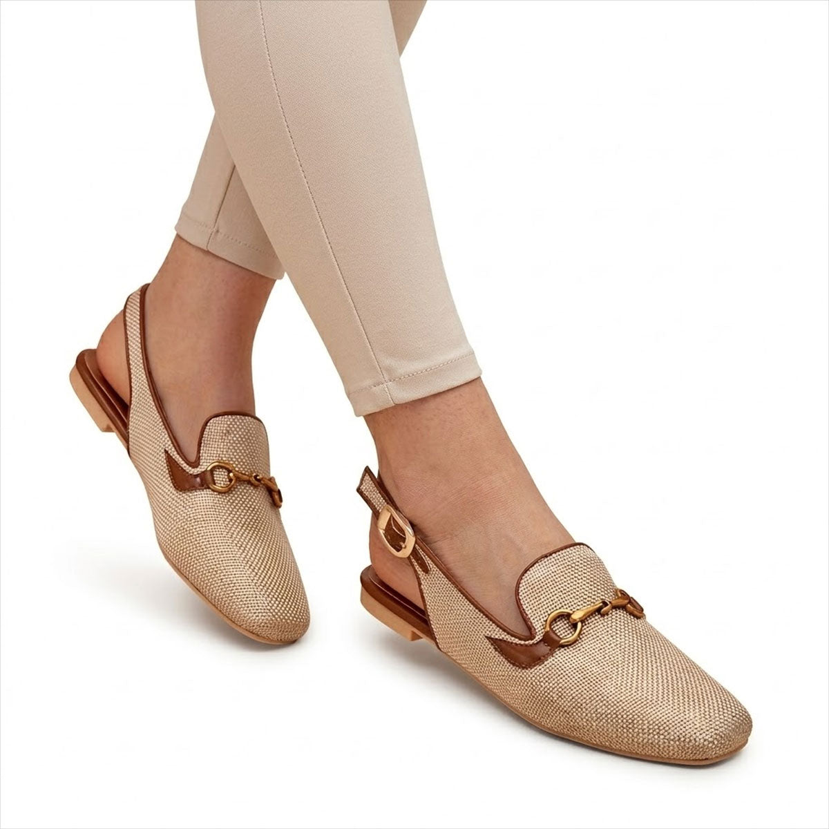 Women's Textured Slingback Loafers Corvine